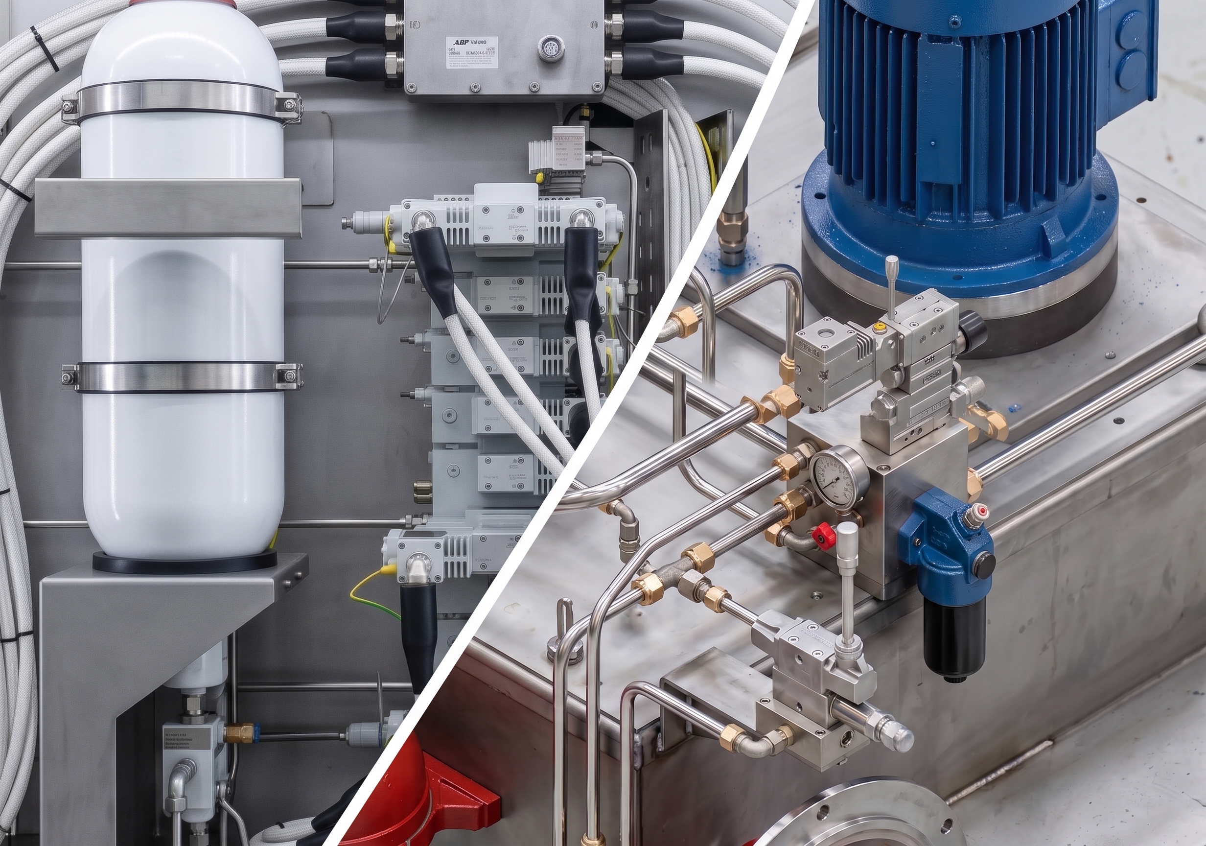 Hydraulic and pneumatic actuation manifold