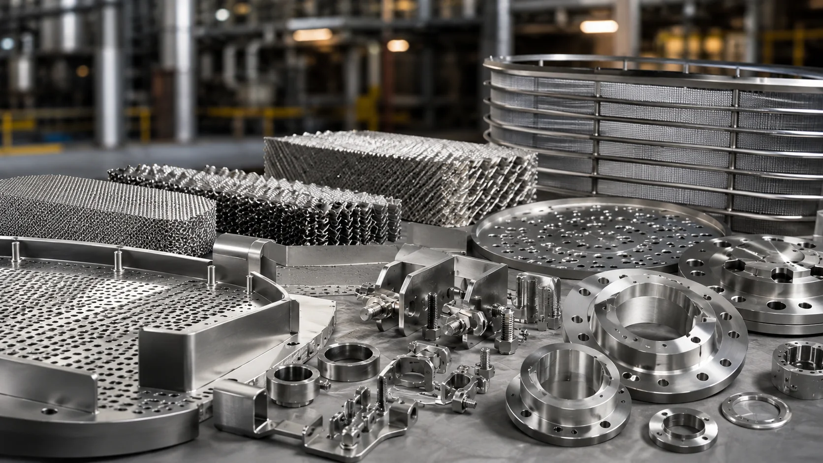 Baretti mass transfer components, column internals and hardware