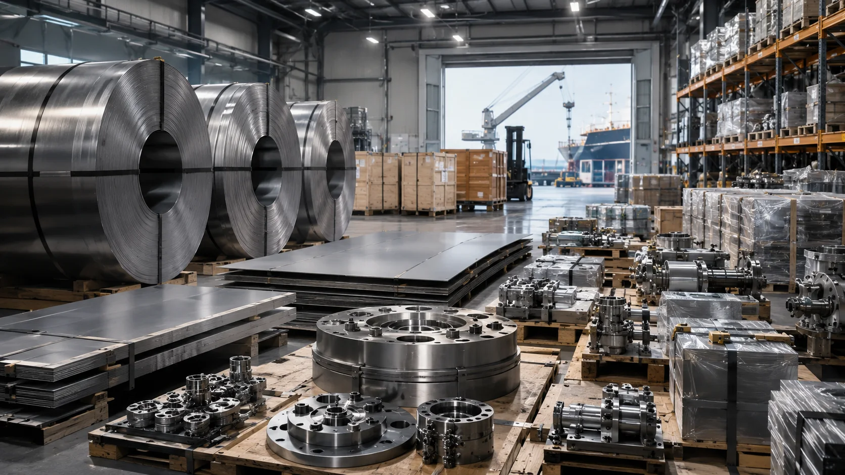 Baretti spare parts warehouse, coils, plates and industrial stock