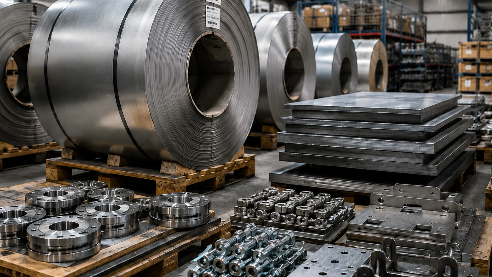 Stainless steel materials and fabricated components used for durable industrial equipment