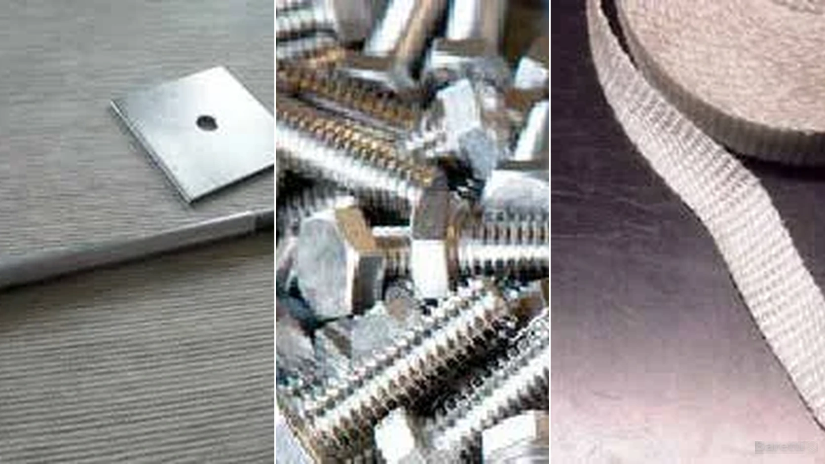 Gaskets and sealing items - original hardware images side-by-side composition